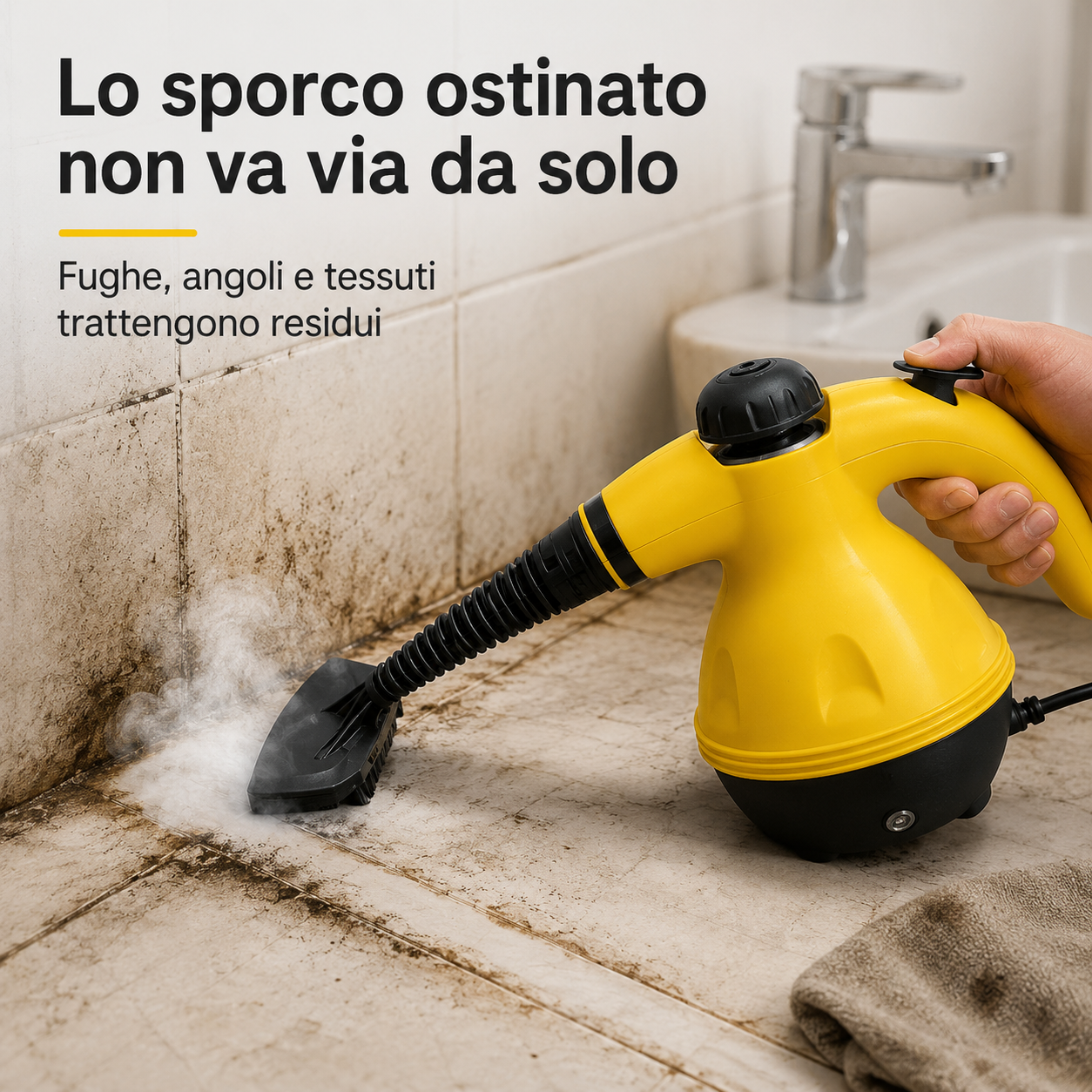 PureNido™ SteamCare – Scopa a Vapore 2 in 1