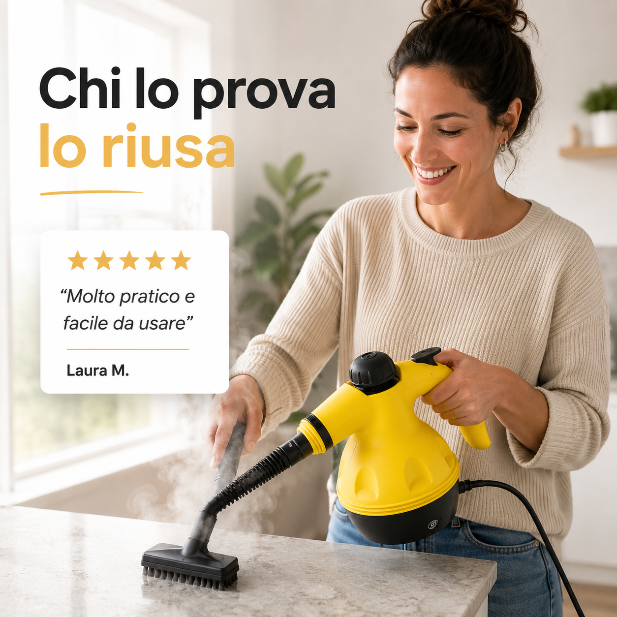PureNido™ SteamCare – Scopa a Vapore 2 in 1
