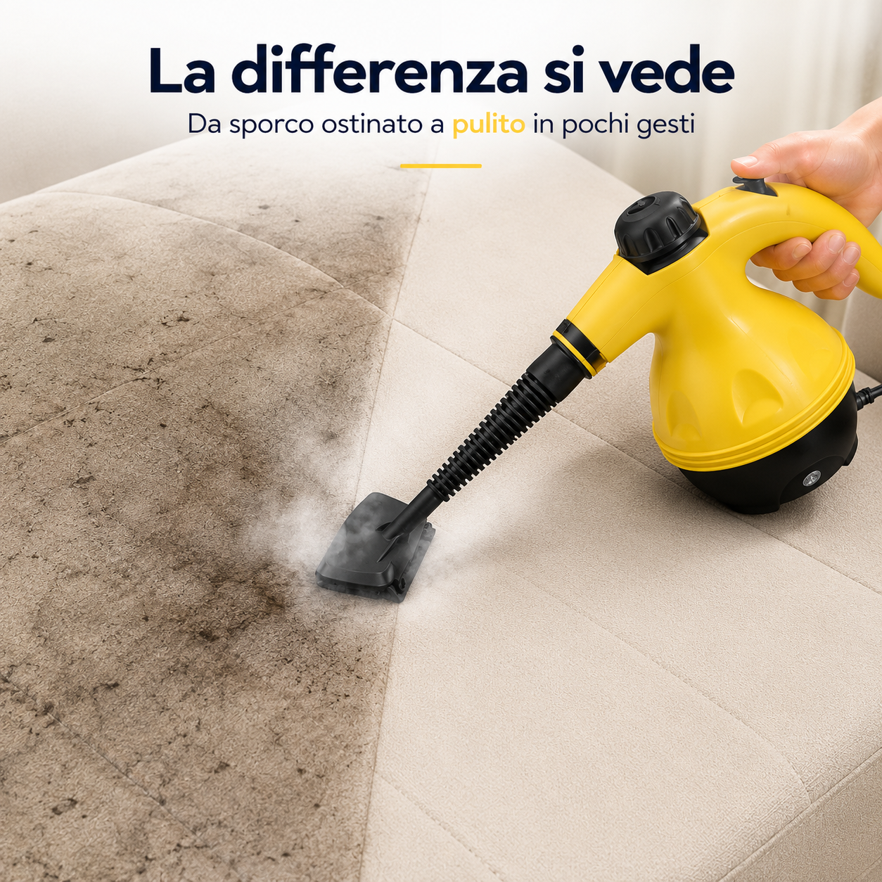 PureNido™ SteamCare – Scopa a Vapore 2 in 1