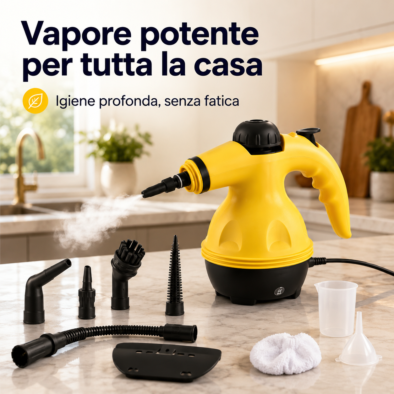PureNido™ SteamCare – Scopa a Vapore 2 in 1