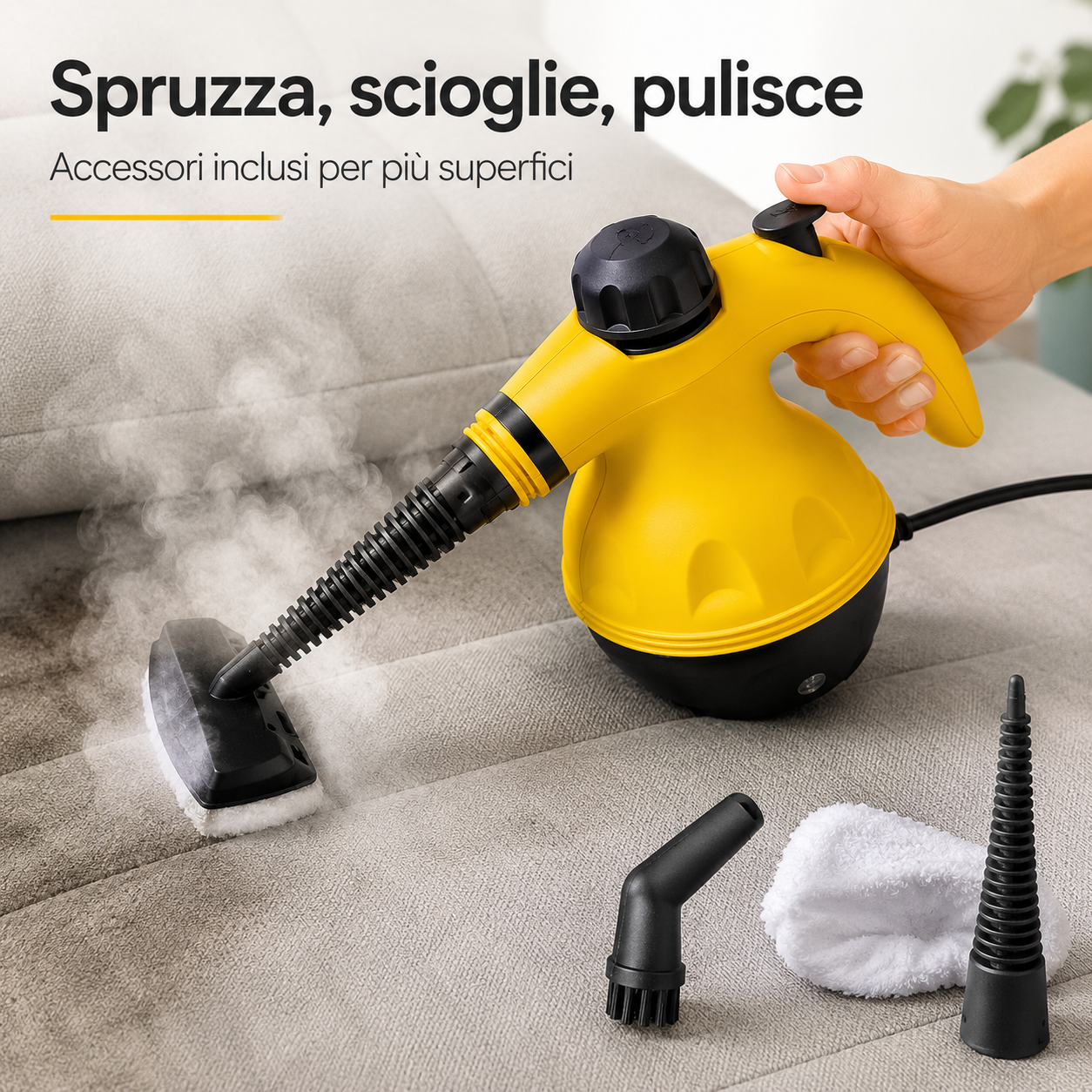 PureNido™ SteamCare – Scopa a Vapore 2 in 1